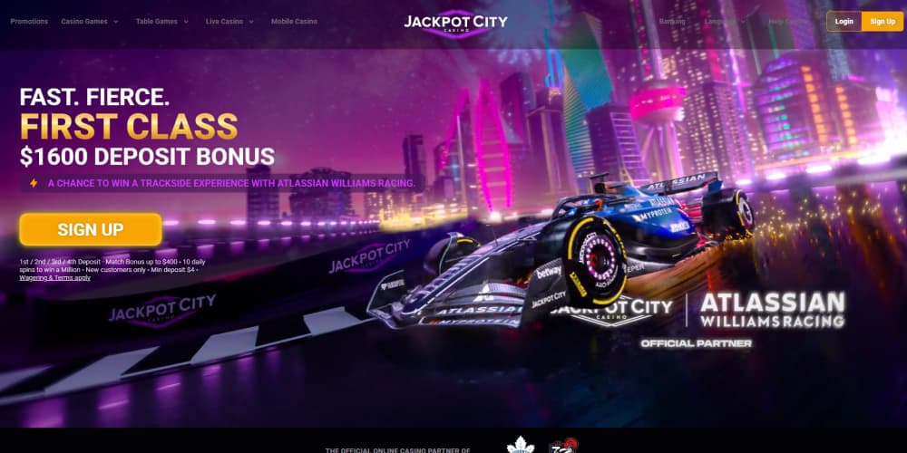 Jackpotcity casino homepage