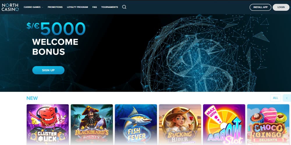 North Casino homepage